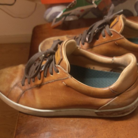 Magnanni Boltan Caballero Sz 9.5 Hand Painted Leather Low Top Lace Up Sneaker - Picture 4 of 6